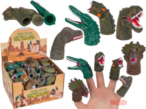 Bild von Fingerpuppen Dinosauriere ca.6 - 8cm,  kunststoff, mehrfach gemischt, Display - VE 72