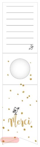 Bild von Flaschenhänger 70mm x 280mm, Merci matt - VE 10