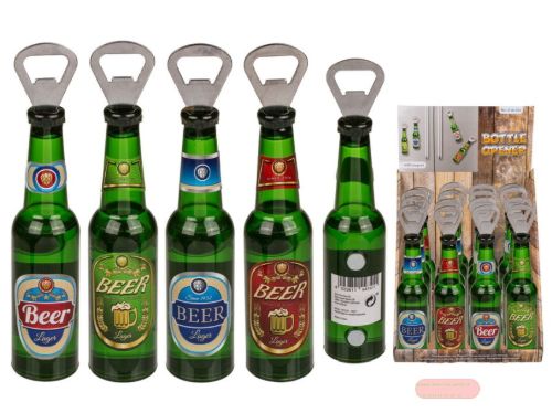 Bild von Flaschenöffner mit Magnet, Bierflaschen 4-fach ass., ca.21cm, im Display - VE 16