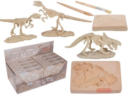Bild von Fossilienset zum Ausgraben, ca.5x18cm, Dinosaurier 8-fach ass. im Display - VE 8