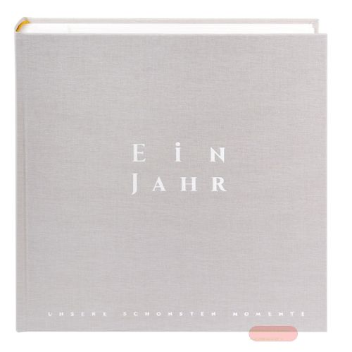 Bild von Fotoalbum 100 S. weiss, 30x31cm, mit 6 farb.illust.Seiten, ein Jahr, sandgrau
