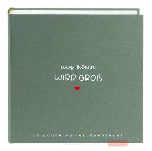 Bild von Fotoalbum 100 S. weiss, 30x31cm,mit 12 farb.illust.Seiten, aus klein WIRD GROSS, artichoke