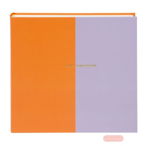 Bild von Fotoalbum 25x25cm, 60 S.weiss, Papier, Coloration orange/flieder