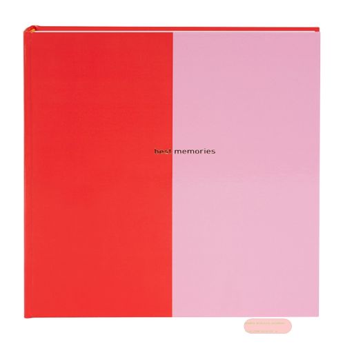 Bild von Fotoalbum 30x31cm, 60 S.weiss, Papier, Coloration rot/pink