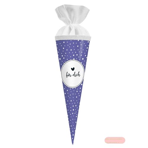 Bild von Geschenk/Schultüte 35cm mit Filzverschluss, Punkte - VE 5