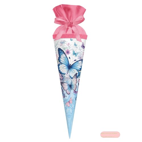 Bild von Geschenk/Schultüte 35cm mit Filzverschluss, Schmetterlingsgarten - VE 5