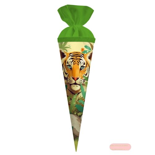 Bild von Geschenk/Schultüte 35cm mit Filzverschluss, Tiger - VE 5