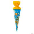 Bild von Geschenk/Schultüte 35cm mit Filzverschluss, Weltkarte - VE 5