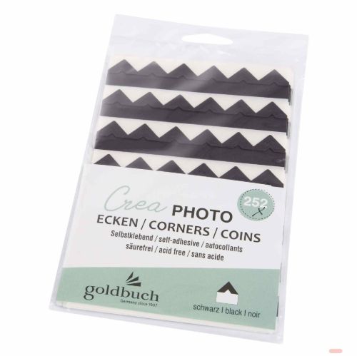 Bild von Fotoecken Crea, Beutel, Inhalt 252 Stk./Beutel, Farbe schwarz, in Displaybox - VE 15