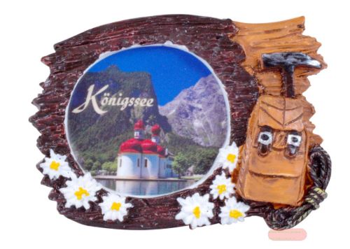 Bild von Foto-Magnet Souvenir, polyresin, Rucksack, ca.6x7cm, Bild/Text nach Wunsch - VE 36
