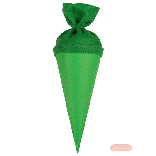Bild von Geschenk/Basteltüte 15cm, mit Filzmanschette, grün - VE 10