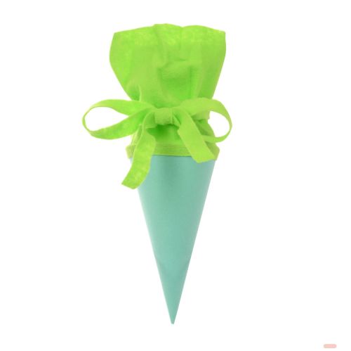 Bild von Geschenk/Basteltüte 15cm, mit Filzmanschette, mint - VE 10