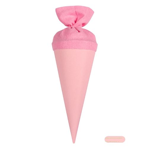 Bild von Geschenk/Basteltüte 15cm, mit Filzmanschette, rosa - VE 10