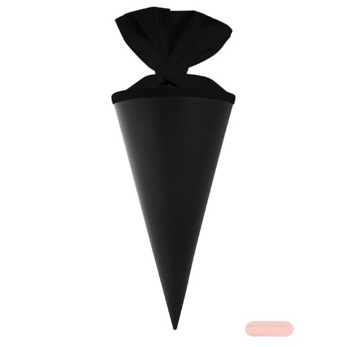 Bild von Geschenk/Basteltüte 15cm, mit Filzmanschette, schwarz - VE 10