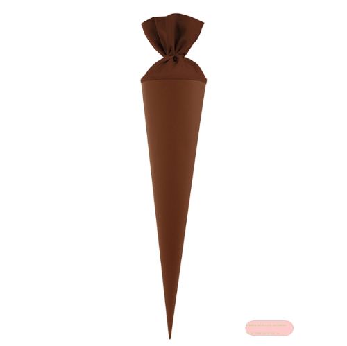 Bild von Geschenk/Bastelschultüte 70cm, mit Filzmanschette in schokobraun - VE 5
