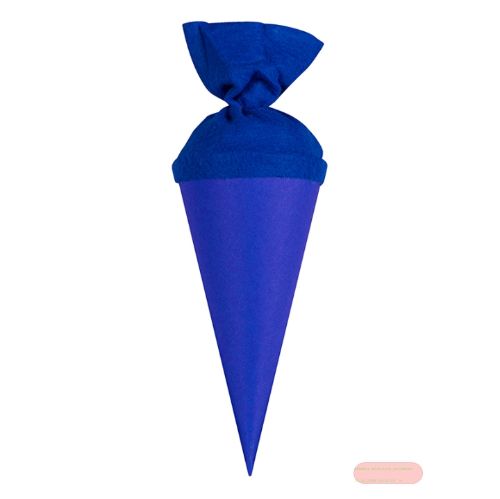 Bild von Geschenk/Basteltüte 15cm, mit Filzmanschette, blau - VE 10