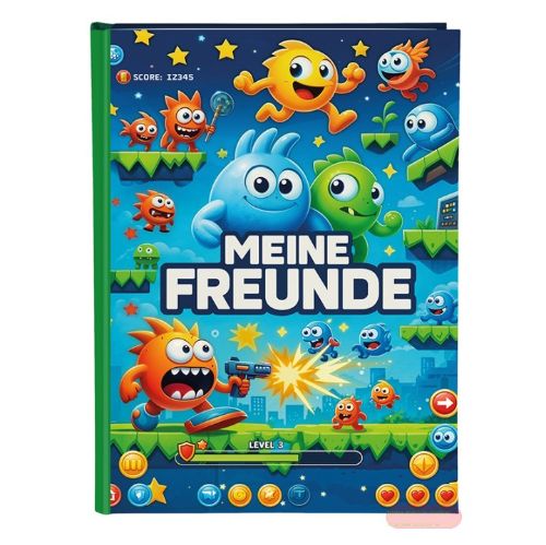 Bild von Freundebuch DIN A5 - 88 S.illustriert, Level Up! - VE 2