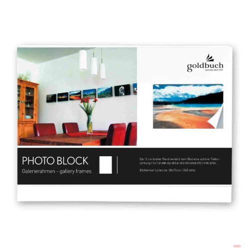 Bild von Galerierahmen Block Frames Bildformat 50x75cm, Holz, Selbstklebefolie, weiss - VE 3