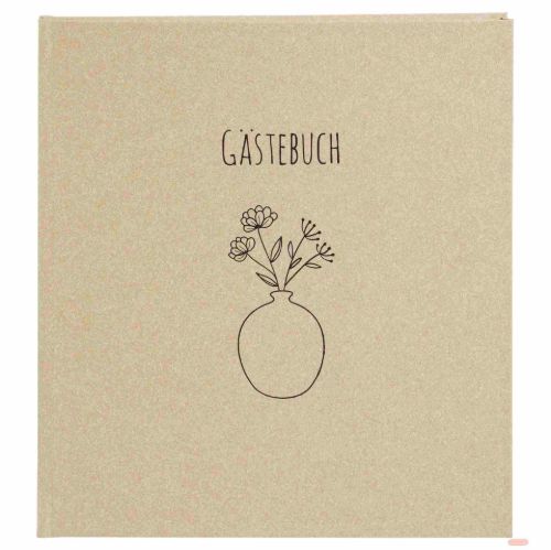 Bild von Gästebuch mit 176 Seiten weiss, 23x25cm, Blumen für Dich