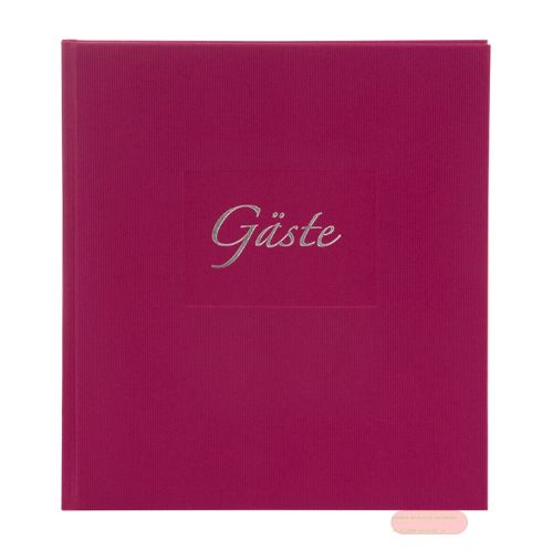 Bild von Gästebuch mit 176 Seiten weiss, 23x25cm, Seda brombeere
