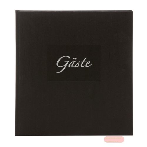 Bild von Gästebuch mit 176 Seiten weiss, 23x25cm, Seda schwarz
