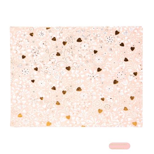 Bild von Gästebuch Querformat mit 100 Seiten weiss, 25x20cm, Finamente rosé