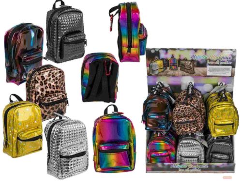 Bild von Geldbörse, Metallic Backpack, ca.11,5x14cm, mehrfach sortiert, lose ohne Display - VE 12