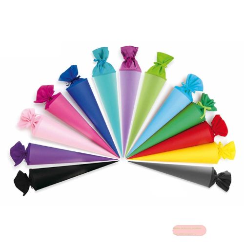 Bild von Geschenk/Bastelschultüte 70cm, 10-fach ass., mit Filzmanschette - VE 10