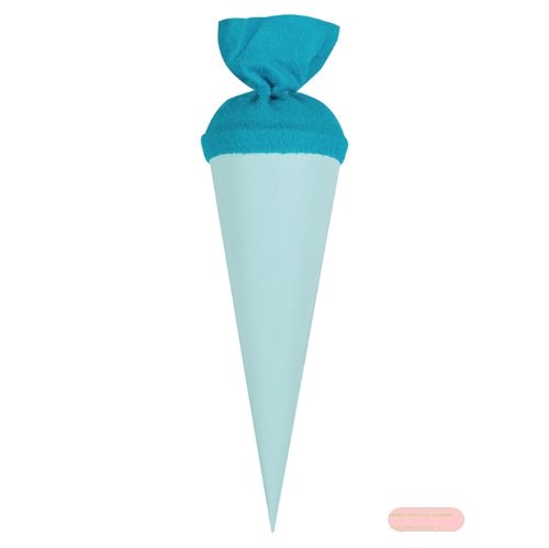 Bild von Geschenk/Basteltüte 35cm, mit Filzmanschette, eisblau - VE 10