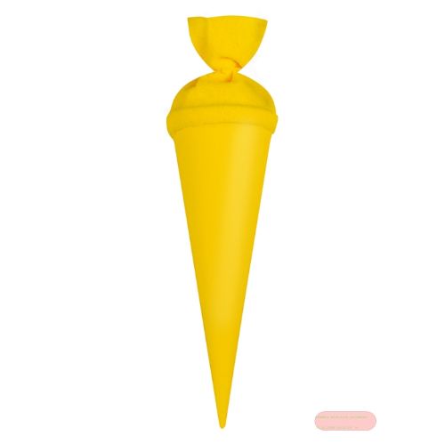 Bild von Geschenk/Basteltüte 35cm, mit Filzmanschette, gelb - VE 10