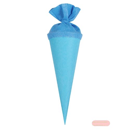 Bild von Geschenk/Basteltüte 35cm, mit Filzmanschette, hellblau - VE 10