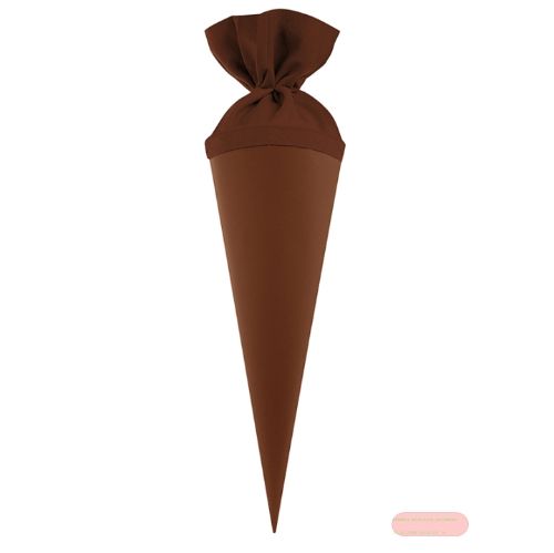 Bild von Geschenk/Basteltüte 35cm, mit Filzmanschette, schokobraun - VE 10
