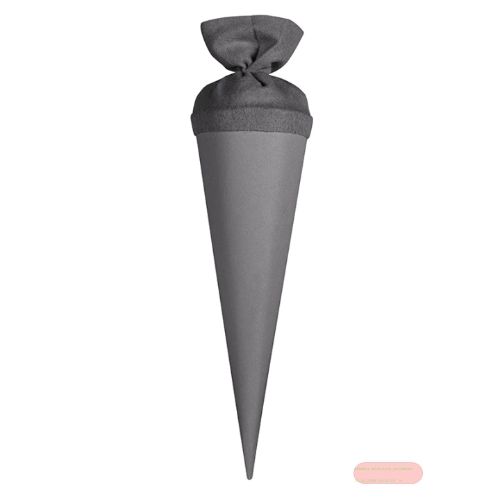 Bild von Geschenk/Basteltüte 35cm, mit Filzmanschette, steingrau - VE 10