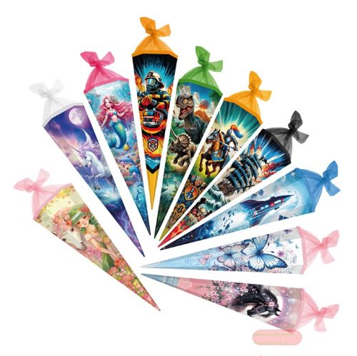 Bild von Geschenk/Schultüte 85cm mit Tüllverschluss, 10-fach gemischt Boys and Girls - VE 10