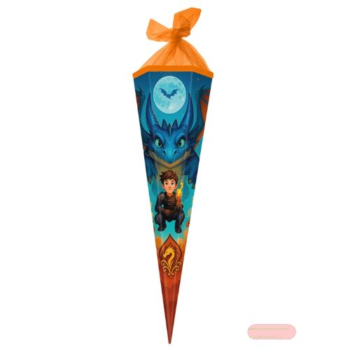 Bild von Geschenk/Schultüte 85cm mit Tüllverschluss, Drachenfreund - VE 3