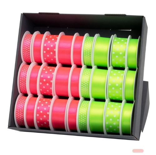 Bild von Geschenkband verschiedene Breiten/Längen/Farben, Neon gemischt - VE 27