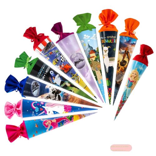 Bild von Geschenk/Schultüte 35cm mit Filzverschluss, Klassik 10-fach gemischt - VE 10