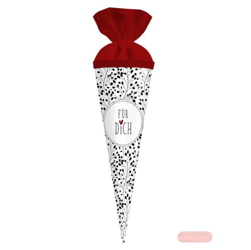 Bild von Geschenk/Schultüte 35cm mit Filzverschluss, Wildblumen - VE 5