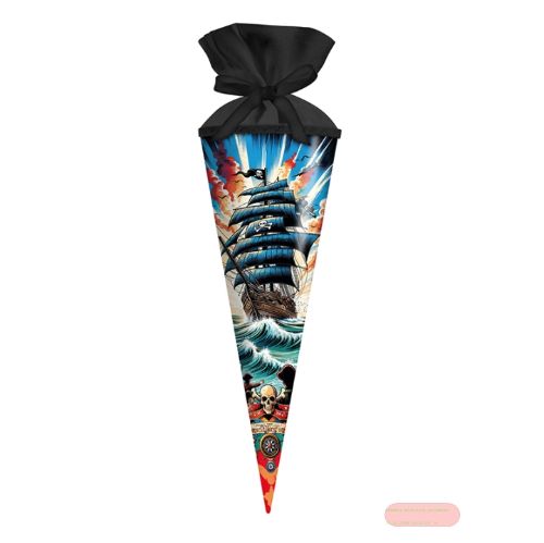 Bild von Geschenk/Schultüte 50cm mit Filzverschluss, Piratensturm - VE 5