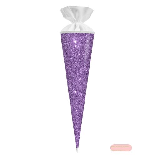 Bild von Geschenk/Schultüte 70cm mit Filzverschluss, Glitter violett - VE 5