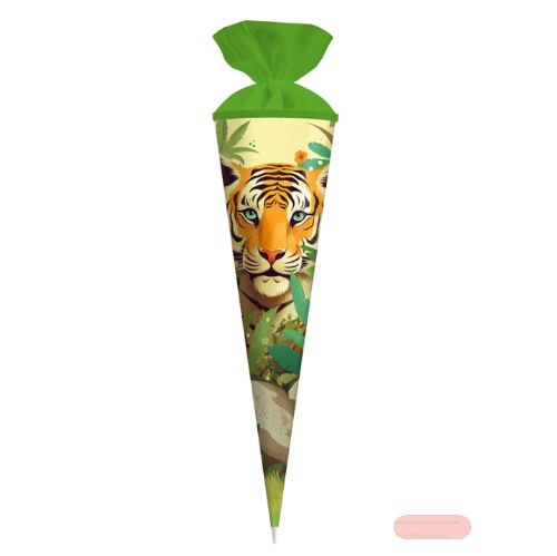 Bild von Geschenk/Schultüte 70cm mit Filzverschluss, Tiger - VE 3