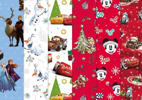 Bild von Geschenkpapier Rollen 2m x 70cm, 60g, Sortierung Disney - VE 60