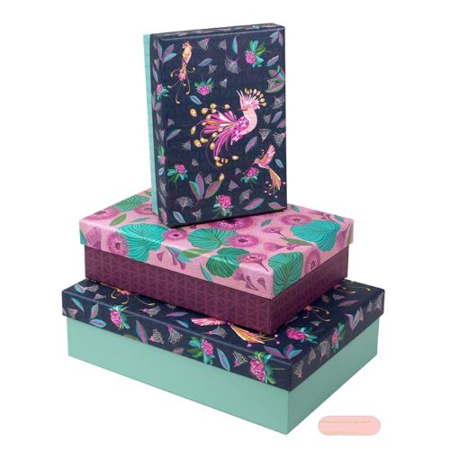 Bild von Geschenk-Sammelbox 3er Set, Grössen gem. Katalog, Tropical, bestehend aus: