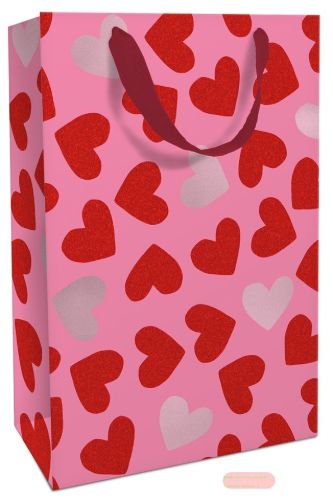 Bild von Geschenktasche laminiert matt, 25x33x11cm, More Amor pink - VE 8