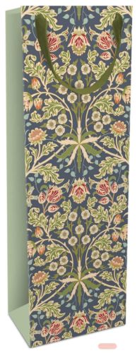 Bild von Geschenktasche matt, 12x37x8cm, Vintage Garden deep indigo - VE 8