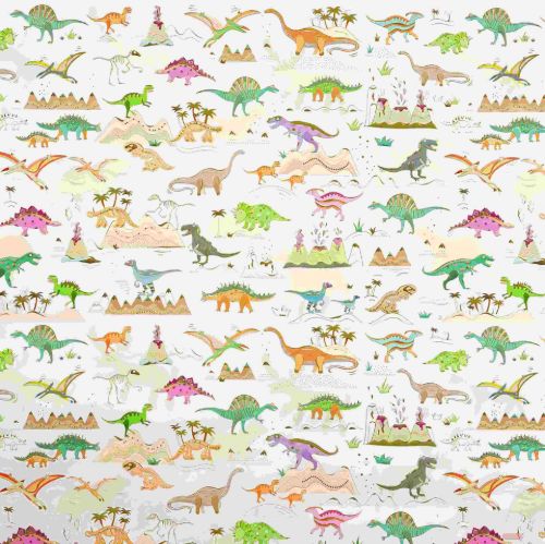 Bild von Geschenkpapier Bogen 50x70cm, Dinosauria - VE 10