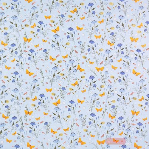 Bild von Geschenkpapier Bogen 50x70cm, Secret Garden blue - VE 10