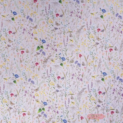 Bild von Geschenkpapier Bogen 50x70cm, Summer Meadow lilac - VE 10