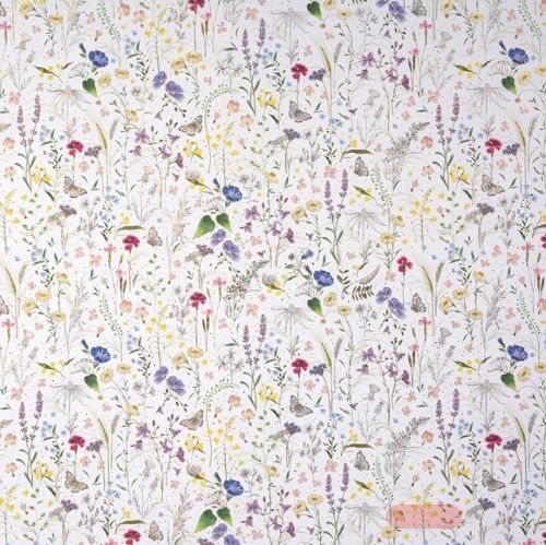 Bild von Geschenkpapier Bogen 50x70cm, Summer Meadow white - VE 10