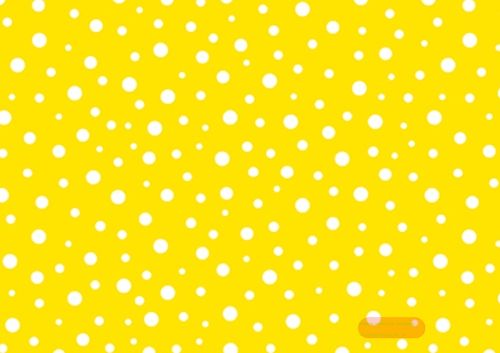 Bild von Geschenkpapier Rollen 2m x 70cm, Polka Dots sonnengelb - VE 5